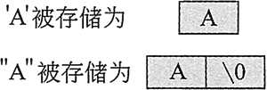 字符和字符串不同的存储方式