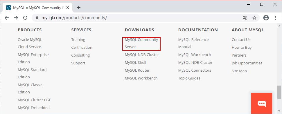 MySQL下载页面