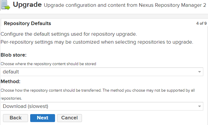 Nexus 3.x 仓库默认设置