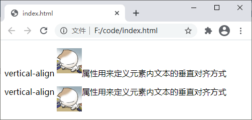 vertical-align 属性演示