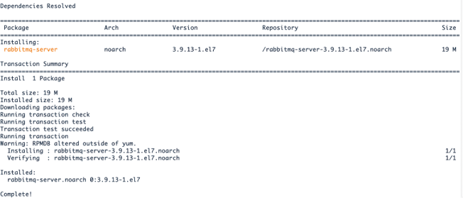 RabbitMQ 安装成功